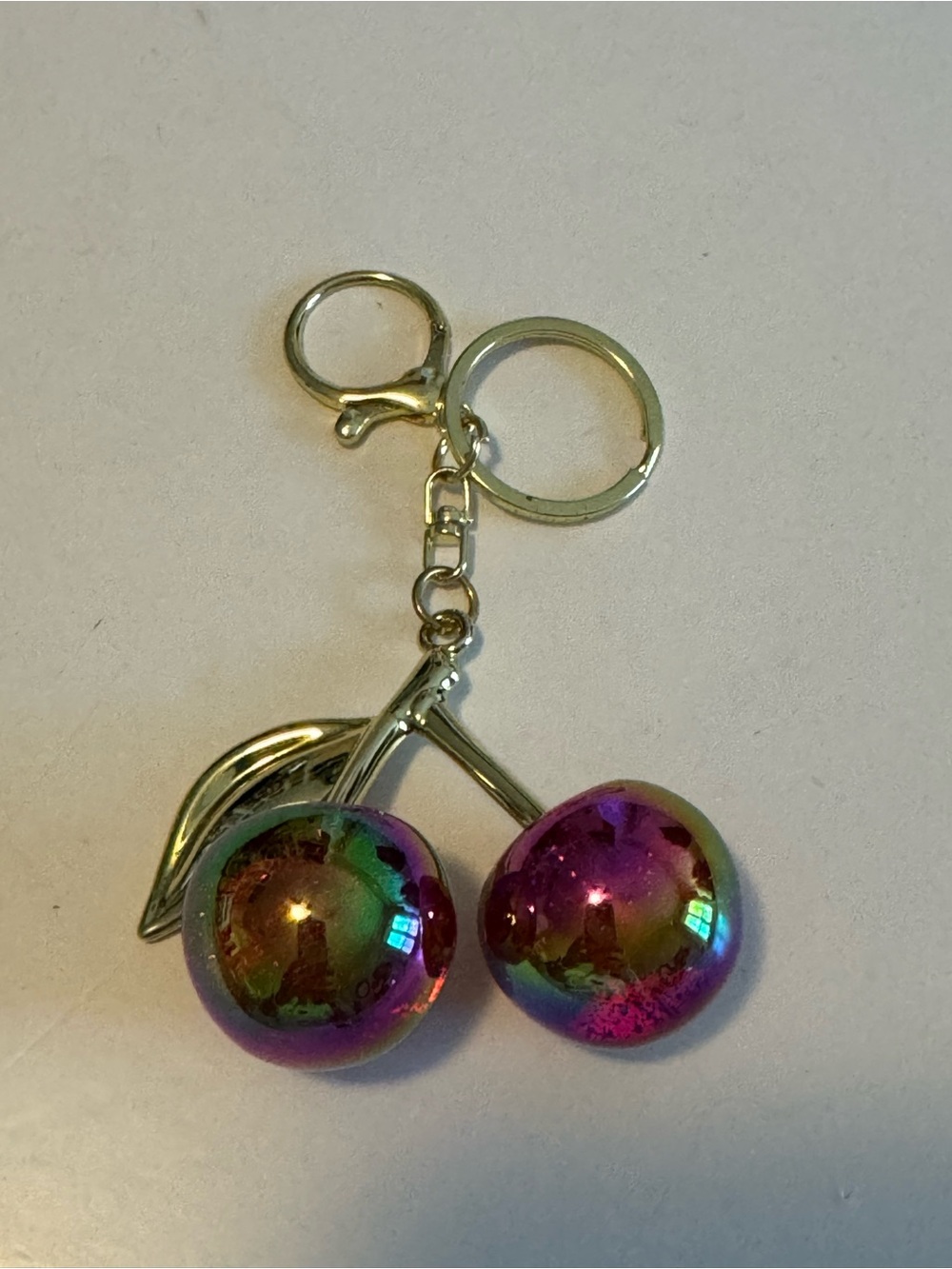 Iridescent Cherry Keychain - Women Accessories